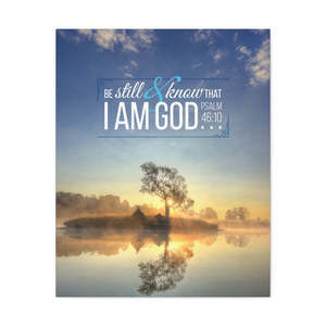 Scripture Sign Be Still and Know That I Am God Lake Psalm 46:10 Christian Wall